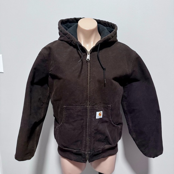 Carhartt Jackets & Blazers - Carhartt Coat WJ130 DKB Brown Chocolate Quilt Lined Canvas Jacket Women’s Small